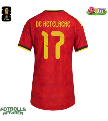 Belgien Charles De Ketelaere #17 Hemmatröja Kvinnor VM 2026 Kortärmad